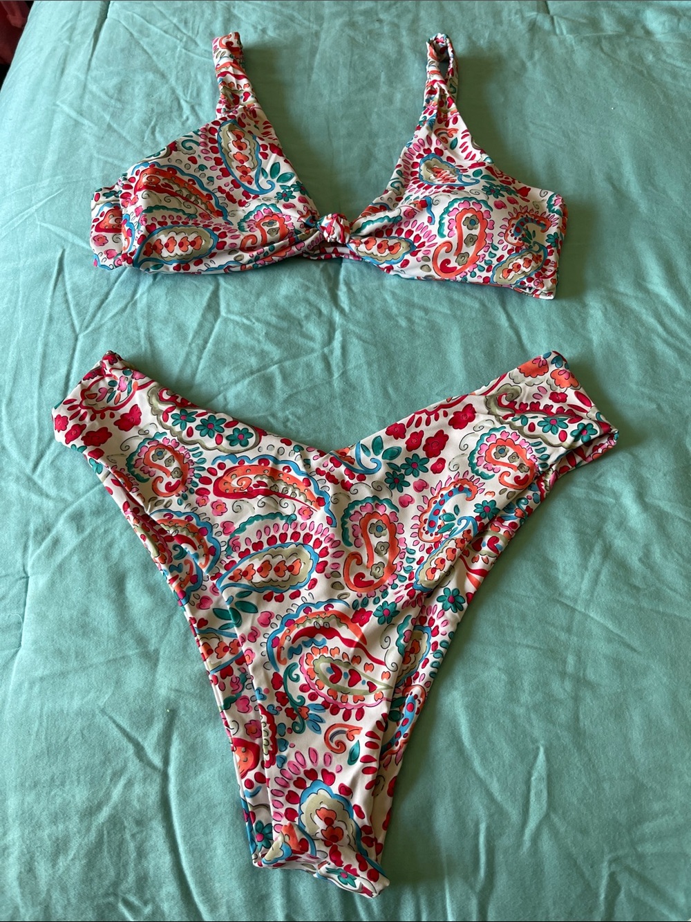 paisley and floral print Bikini Set - Multicolor